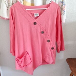 Cottonseed Pink Casual Top